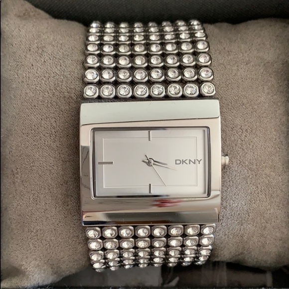 DKNY Silver Dial Crystal Bracelet Watch - Picture 4 of 5